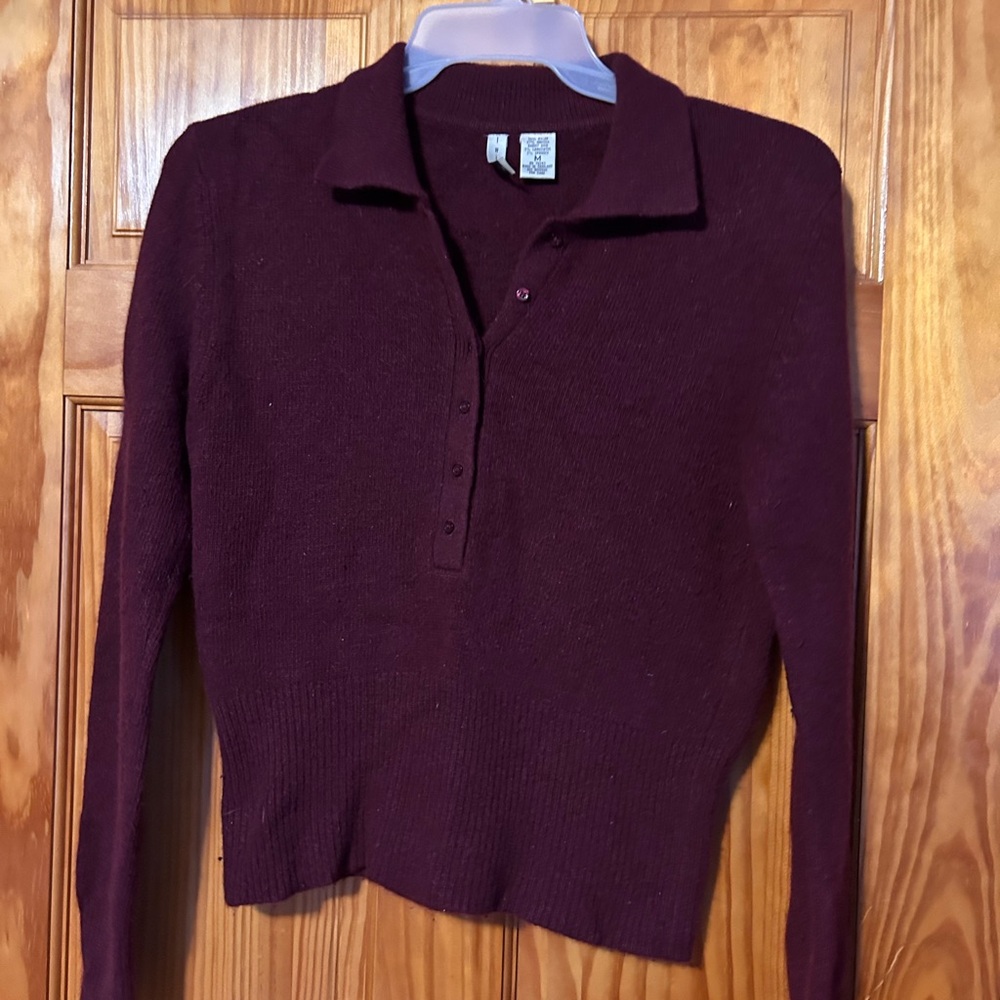 Burgundy Long Sleeve Sweater
